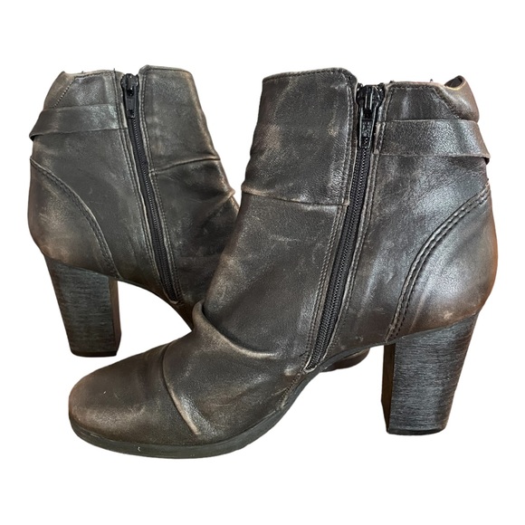 Women’s black leather booties ankle boots size : EU 38 US 7 - Picture 4 of 12